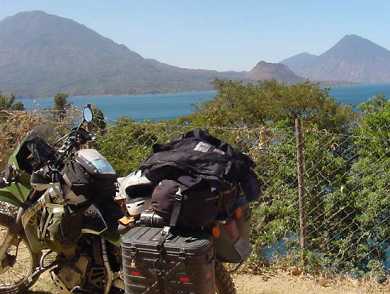 John's KLR at Lago Atitlan.