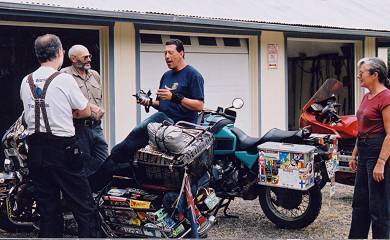 Peter and Kay Forwood, Ricardo Rocco and Grant Johnson at Eric Haws travellers meeting in Oregon.