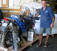 Didier reunited with his bike in California.