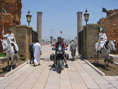 Patrick and steed in Morocco.