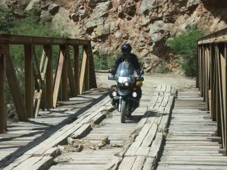 Bridge near bottom of canyon.