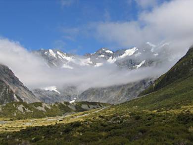 Mountains in New Zealand.