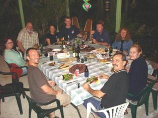 Chiling with Ken and Carol at the BBQ, Australia.