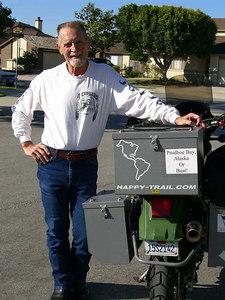 Rick and bike with old version of topbox design.
