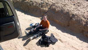Jacob Sherman after bike crash, Mexico.