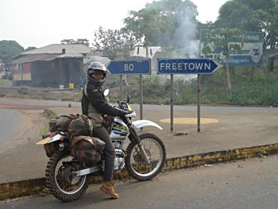 The road to Freetown, Sierra Leone.