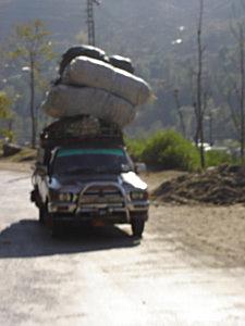 Overloaded vehicle in Pakistan.