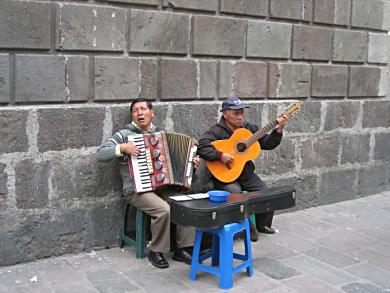 Musicians in Quito.
