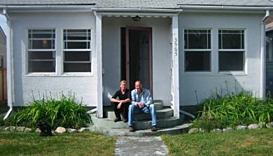 Mark and Erin back home.