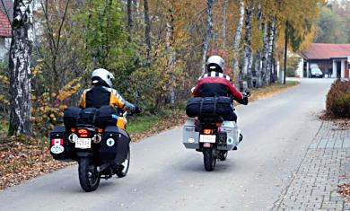 Us leaving Gaestehaus Huber taken by a newspaper photographer. 