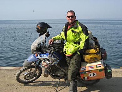 The end of the line. Behind me is the Sea of Japan. Vladivostok, Russia.
