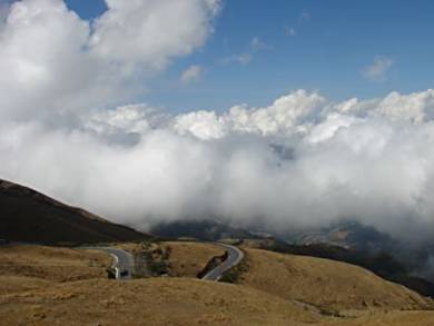 Into the Andes.