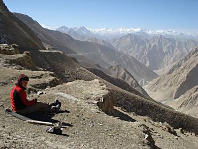 Rast am ersten Pass (Kudie La, 3150m).
