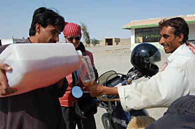 Gas pump alternative, Pakistan.