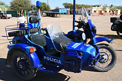 Police bike in Cordoba, Argentina.