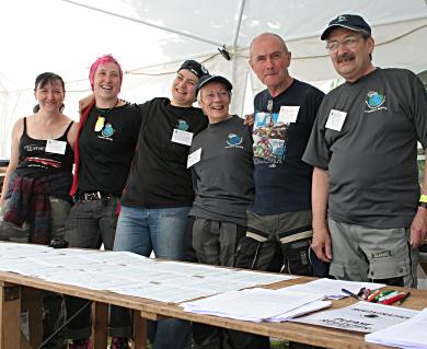 The registration team.