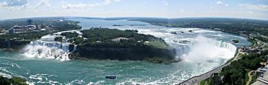 Niagara Falls, Lake Erie pouring into Lake Ontario - Absolutely astounding. This is looking at them from the Canadian Side.