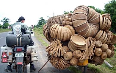 Really packed bike.