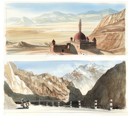 Ishak Pasa Sarayi, Turkey and Karakoram Highway, Pakistan.