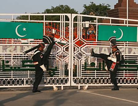 High kicking action at the wahga border.