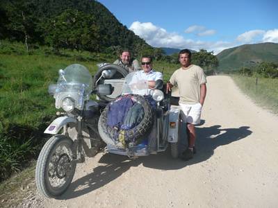 Sidecar on bad roads