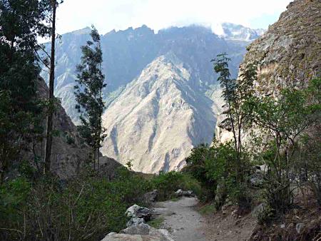 Hiking in the Andes.
