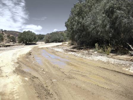 Muddy road in Bolivia.