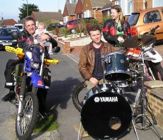 Ken, Beau and Caroline with Oliver (non-rider).
