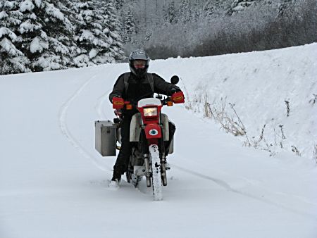 Riding in Canada in November.