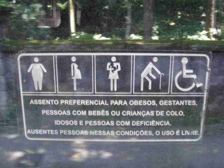 Bus sign, Rio de Janeiro.