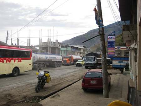 Waiting for road works, Ecuador.