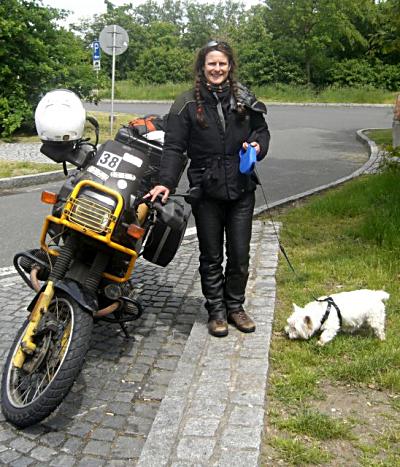 Tiffany at 1000 miles into the trip to Mongolia.