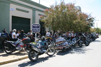 Some of the bikes in Tapalque on the memorial ride.
