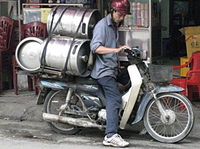 More loaded bikes in Vietnam.