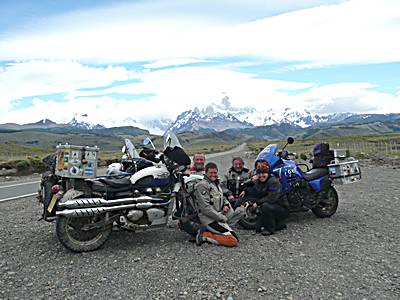 Thomas and Astrid, Germany, on Triumph Tiger with sidecar.
