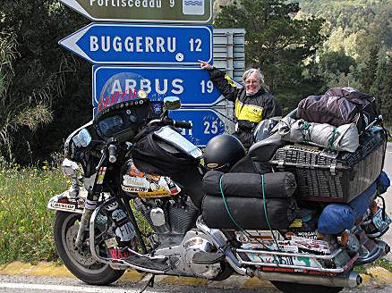 Buggeru road sign.