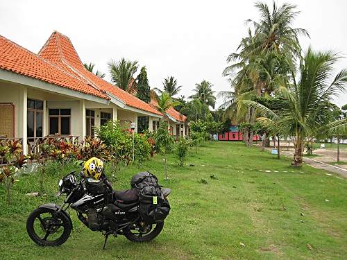 Java - bike in front of guesthouse.