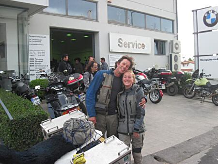 Happy at the BMW dealer