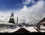 December by Peter Cullen, UK, Crossing the Kyzyl Art Pass, Tajikstan, part of my Central Asian Tour, BMW R1200GS.
