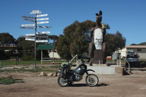 The border into Western Australia - the 'Border Roo'.