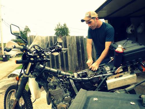 Getting the bike ready for Baja.