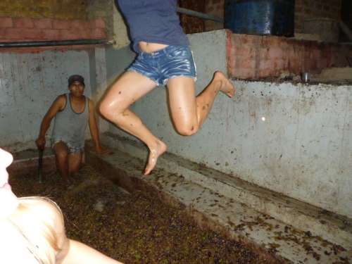 Nadja (Latvia) really jumping into it!