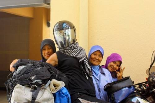 Malaysian women (and bike).