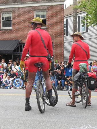 Strange looking mounties in Seattle.