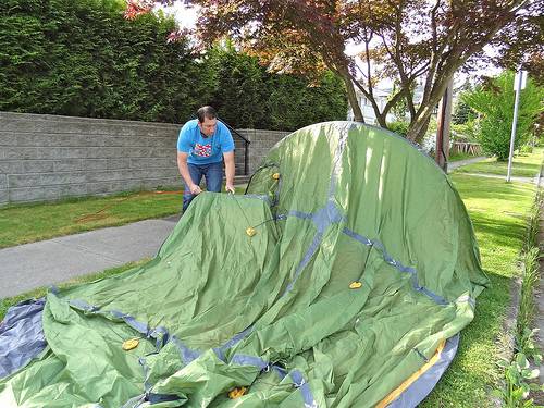 Tent testing.