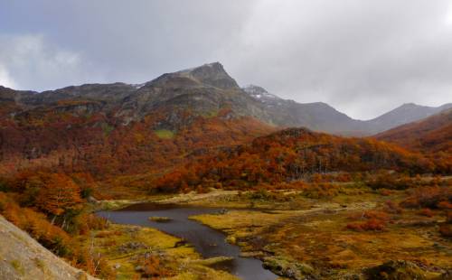 The mountains just north of Ushuaia.