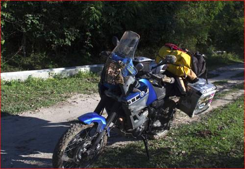 Muddy bike in Thailand.