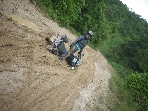 Middle of the mud, Honduras.