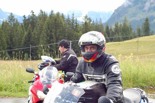 Harry Jackson on bike.