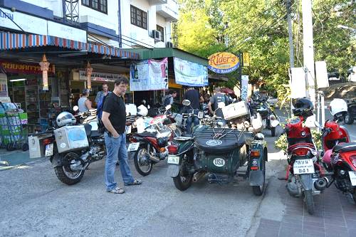 Glynn Roberts at Riders Corner, Chiang Mai, Thailand.